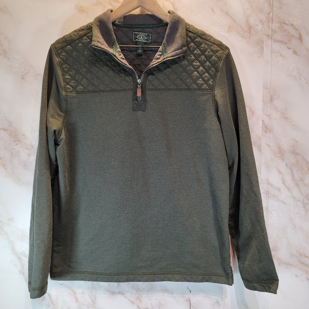 G.H. Bass & Co. Forest Green 1/4 Zip Fleece Sweater